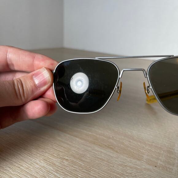 Vintage Randolph Engineering Mil-Spec 5 1/2 Sunglasses Matte Chrome READ 52-20 - Picture 12 of 13